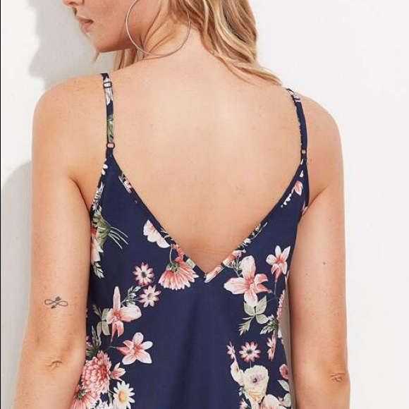 🆕Botanical night gown v back cami strap dress - Picture 2 of 7